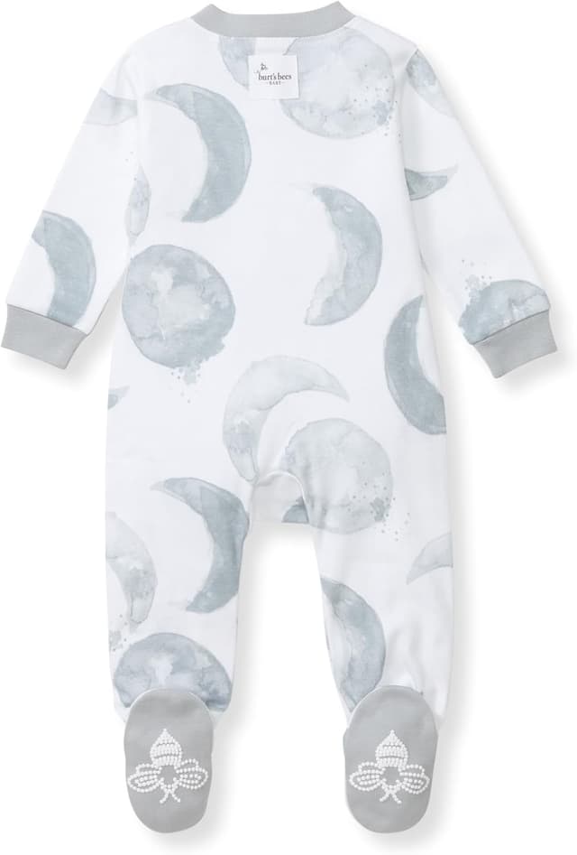 Detalle 2 de Burt’s Bees Baby Boys Sleep & Play Organic Cotton Zip-Front Romper (Footie Pajamas)