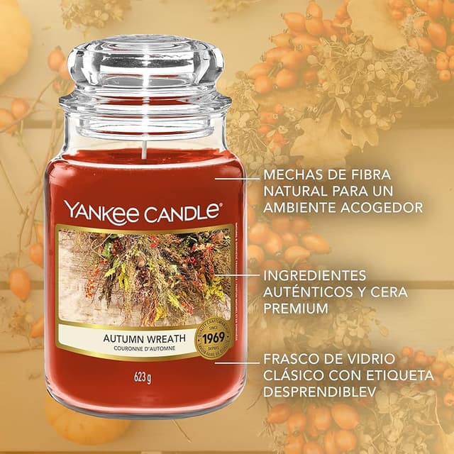 Detalle 2 de Yankee Candle Vendaje Aromática Auto Wreath 🕯️ Hasta 150h