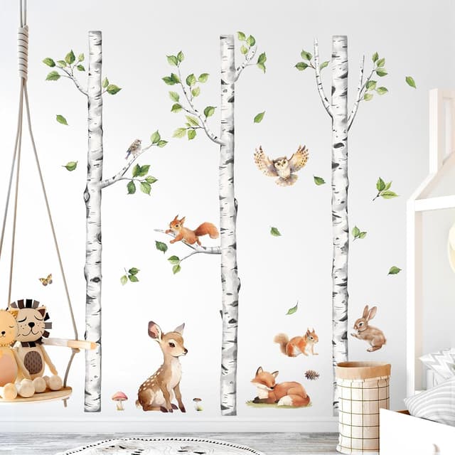 Detalle de Tanlaby wall stickers 4 sheets woodland