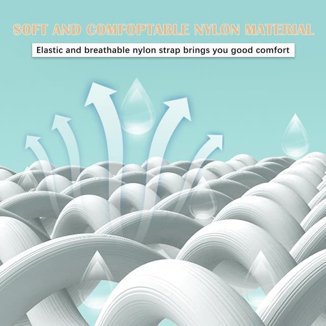 Detalle de RoYiio gewebtes Nylon-Armband (22 mm) mit Schnellverschluss – weinrot