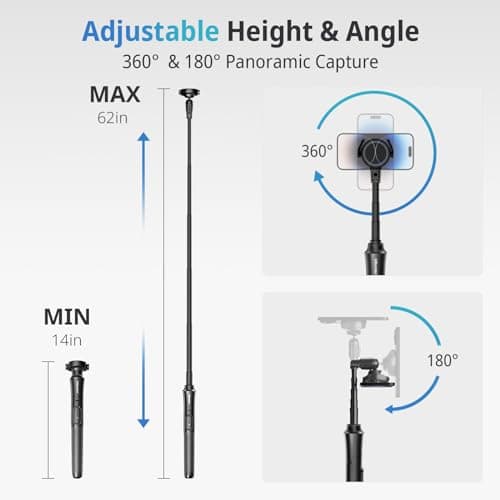 Thumbnail 1 de UBeesize 62" Magnetic Selfie Stick Tripod for iPhone
