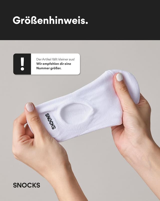 Detalle de Snocks No-Show Füßlinge aus Bio-Baumwolle (6 Paar) – rutschfest mit Silikonstreifen, Gr. 35–50