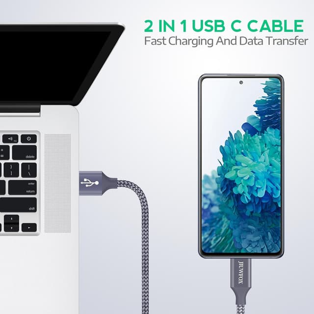 Thumbnail 4 de JIUWFOX USB to USB C Cable 5-Pack