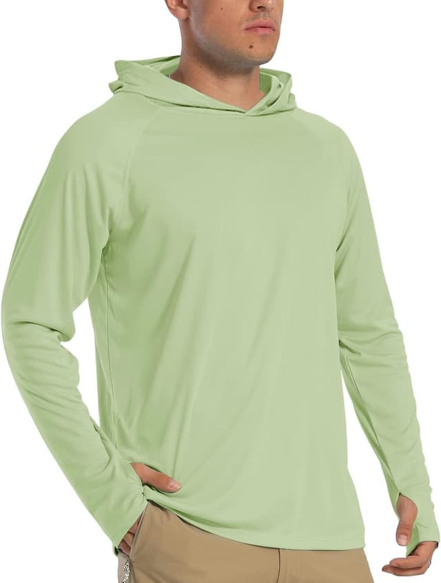 Detalle de TACVASEN felpa da uomo con cappuccio e protezione solare UV UPF 50+ a maniche lunghe