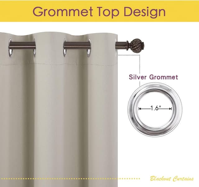 Thumbnail 2 de NICETOWN 42" x 60" Short Thermal Curtains 🏠