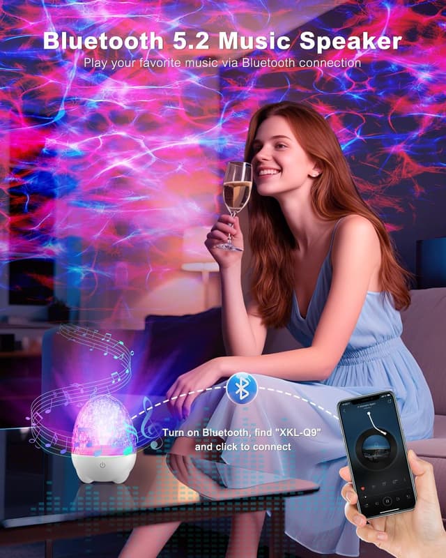 Detalle de WeBeqer Proyector de Galaxias 17 efectos