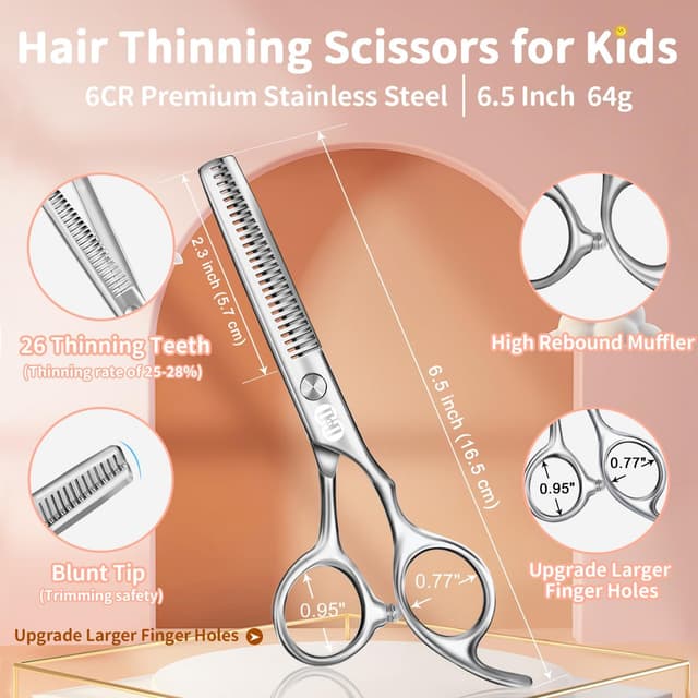 Thumbnail 2 de CIICII Kids Hair Scissors Set safety round tips ✂