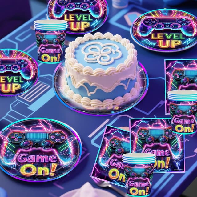 Thumbnail 2 de Videospiel Partygeschirr Set für 10 Gäste