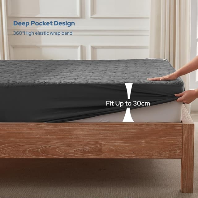 Detalle 2 de BEDLORE Waterproof Double Mattress Protector 40cm