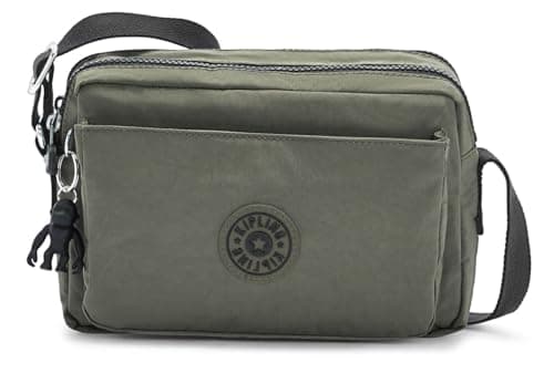 Imagen de Kipling Abanu M bandolera mediana Green Moss en OfertitasTOP
