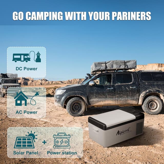 Detalle 2 de Alpicool EC15 15L Kompressor-Kühlbox für 12V: Mini-Kühlschrank & Gefrierbox bis -20 ℃ mit USB