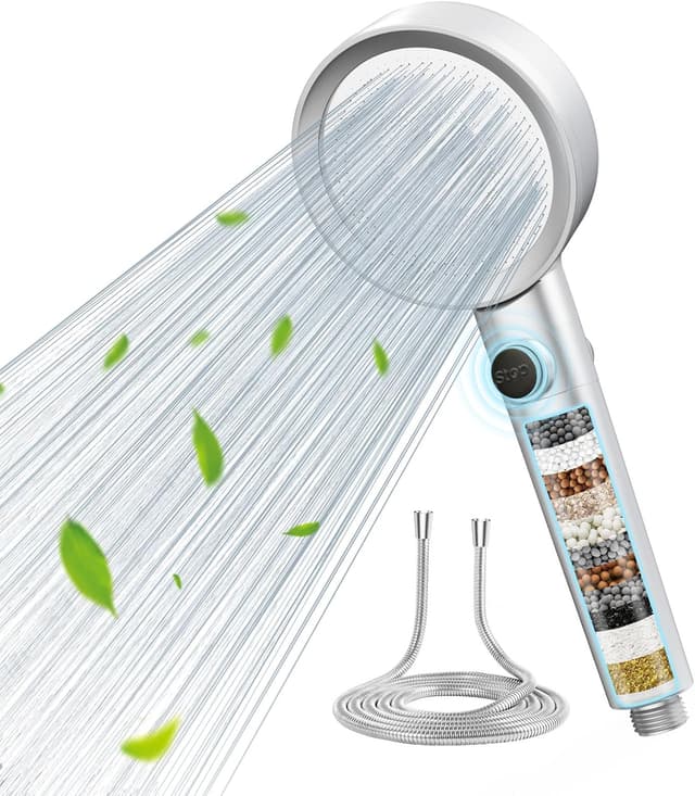 Detalle de FEELSO Duschkopf Filter 110 mm und 1,5 m Schlauch