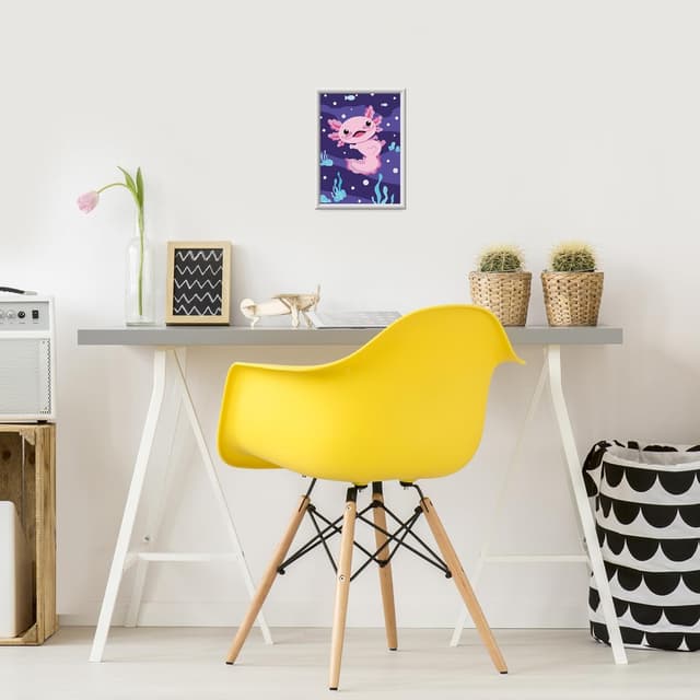 Detalle de Ravensburger CreArt Axolotl 7+ – Kit “dipingere con i numeri” con colori ad acqua e cornice