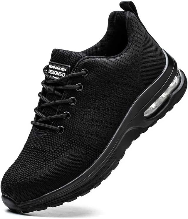 Detalle de Rona Safety Shoes with Steel Toe Cap – Lightweight, Comfortable & Slip-Resistant for Men and Women
