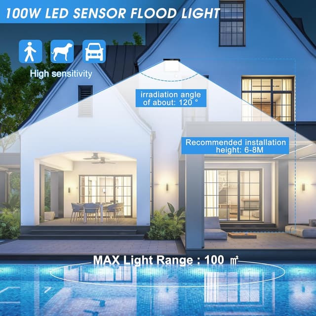 Thumbnail 4 de YZYFACAI Foco Led Exterior 100W - Iluminación Segura 🌟