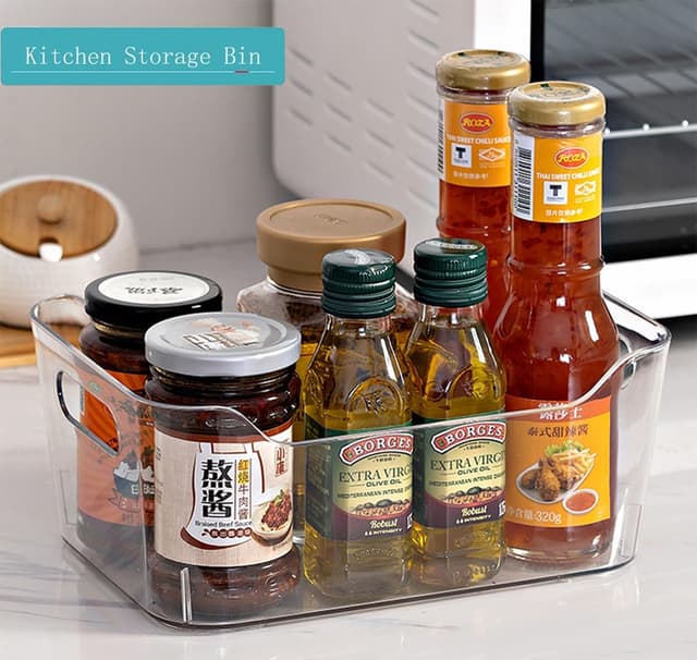 Detalle de Grace Store 4PCS Clear Plastic Storage Organisers