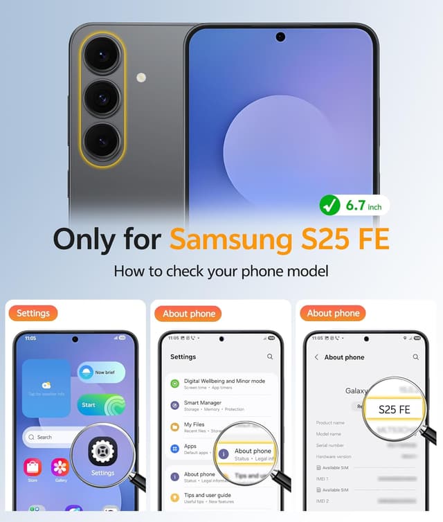 Detalle 2 de FNTCASE Galaxy S25 FE 6.7 inch Case