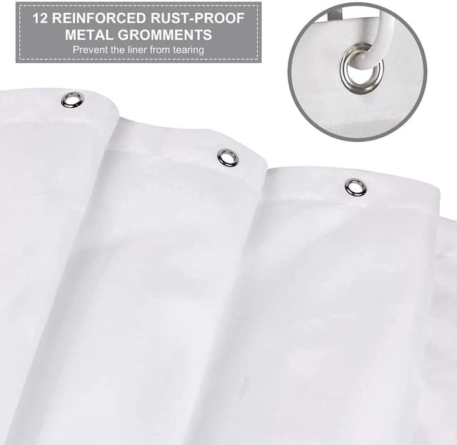 Thumbnail 3 de JOOCAR Design Shower Curtain Butterfly Lace 180cm