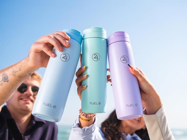 Thumbnail 5 de Fuel24 Duo stainless steel water bottle (700ml or 1L) with dual-use lid and straw