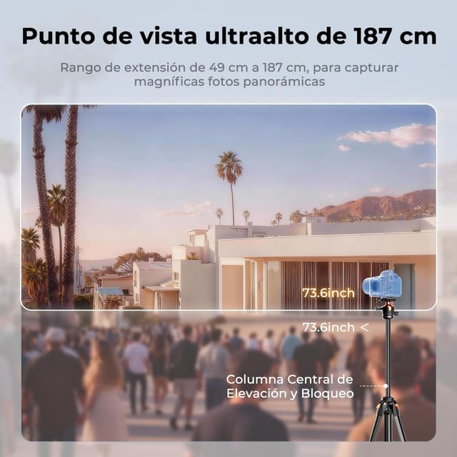 Thumbnail 2 de K&F CONCEPT 187CM Trípode Cámara