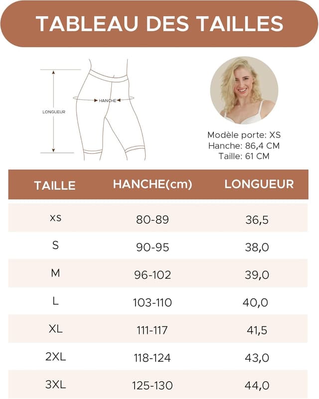 Thumbnail 5 de INNERSY Shorty Femme sous Jupe Douce Legging Court sans Couture (lot de 3) : anti-frottements & confort