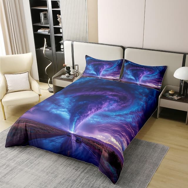 Thumbnail 1 de Lila Tornado Bettbezug 135x200 100% Baumwolle