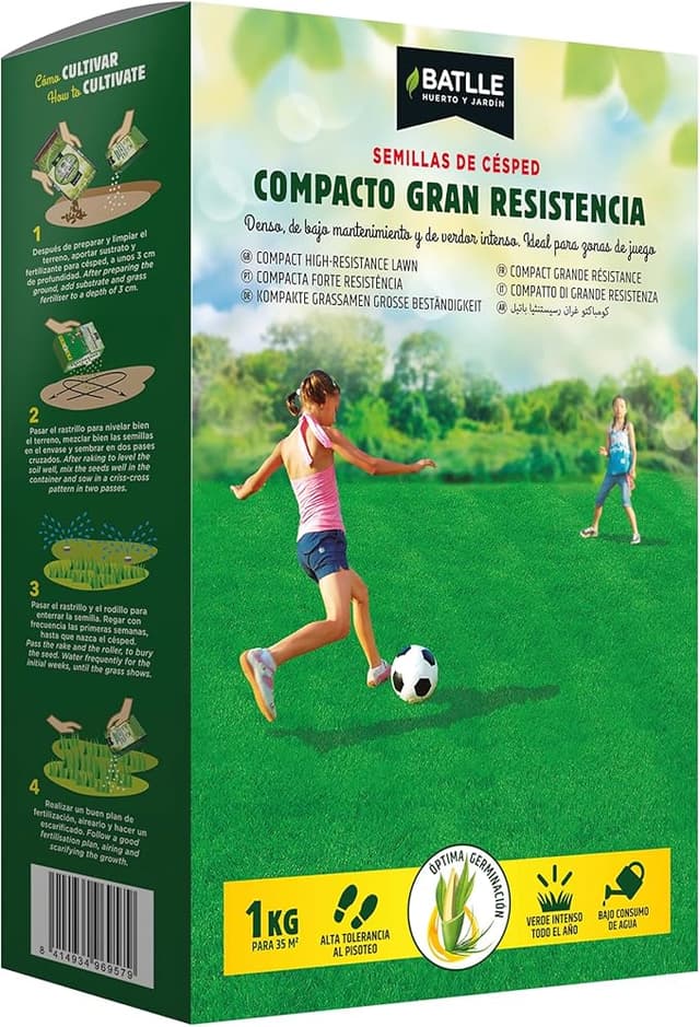 Imagen de Semillas Batlle Césped Compacto y Resistente - 1 kg 🌱 en OfertitasTOP