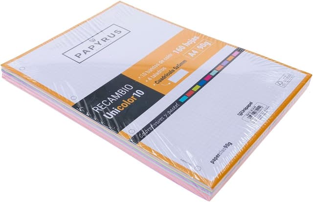 Detalle 2 de Unipapel Papyrus Recharge 90 g 160 feuilles