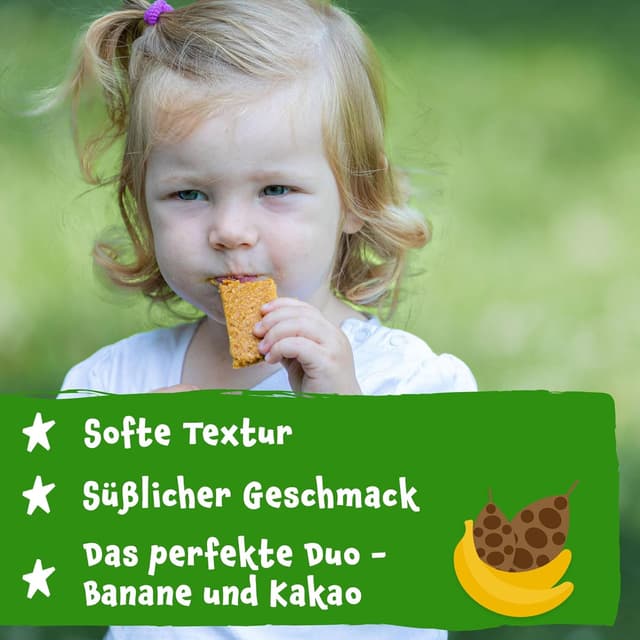 Thumbnail 3 de Pumpkin Organics Bio Haferriegel Banane Kakao (18x20g) 🍪