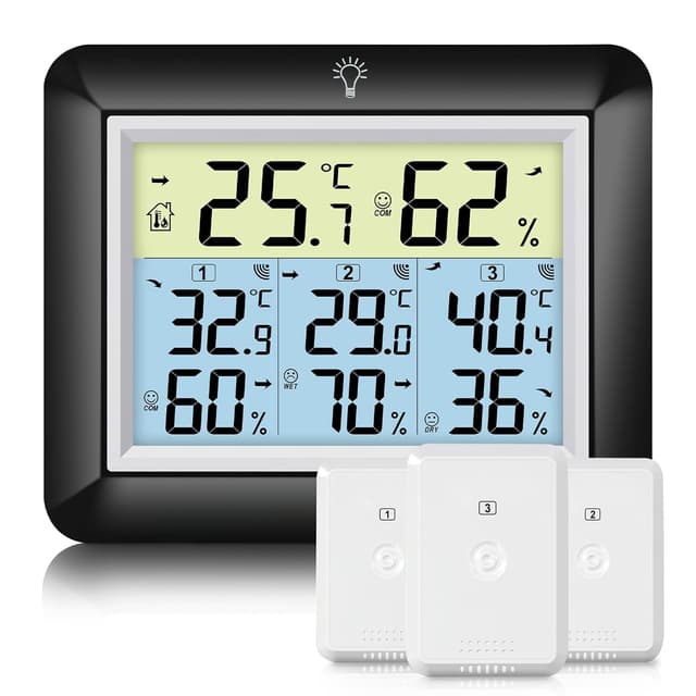 Imagen de Urageuxy Funk-Thermometer mit 3 Sensoren 🌡 en OfertitasTOP