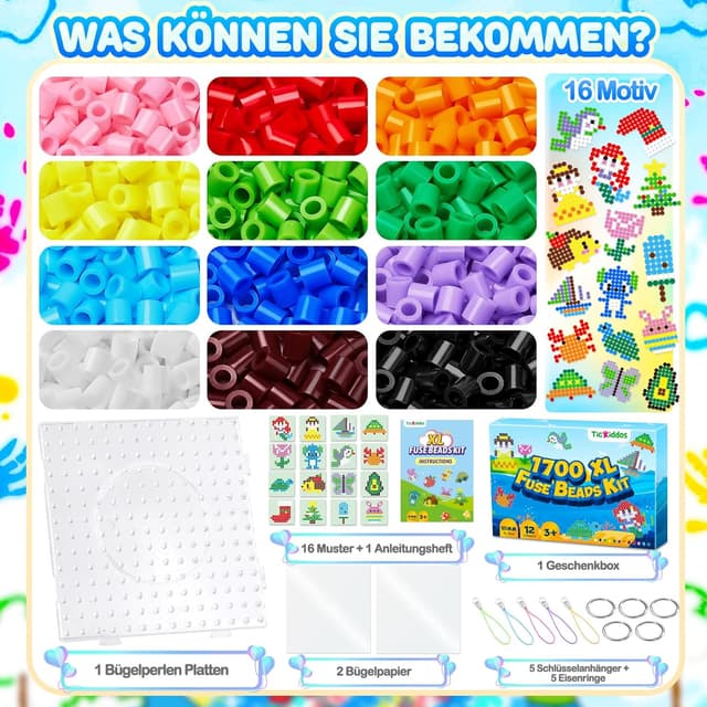 Thumbnail 2 de 10mm Bügelperlen Set 1700