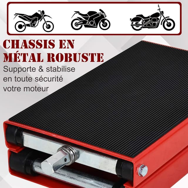 Thumbnail 3 de HOMCOM Lève Moto tout-terrain 10–37 cm