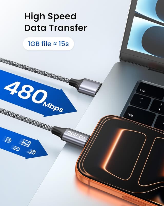 Thumbnail 5 de RAVIAD Cavo USB Type-C 4 pezzi 3A