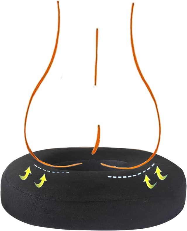 Detalle 2 de Ecosafeter Orthopedic Ring Memory Foam Cushion (Donut Cushion) for Haemorrhoids & Coccyx Pain