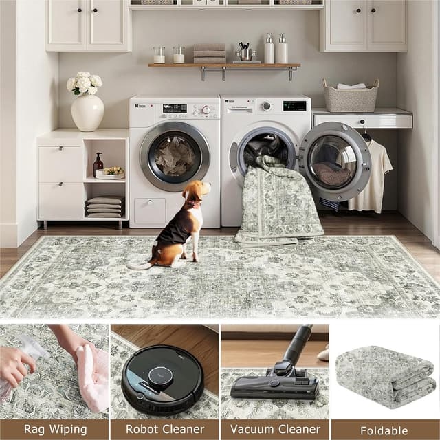 Detalle 2 de Vintage area rug 160x230cm for indoor use