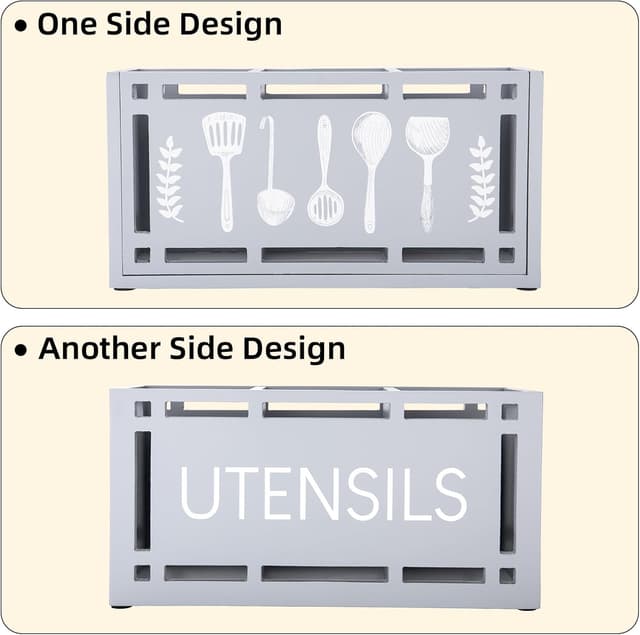 Thumbnail 4 de Karisky Utensilienhalter Küchentheke grau 3 Fächer