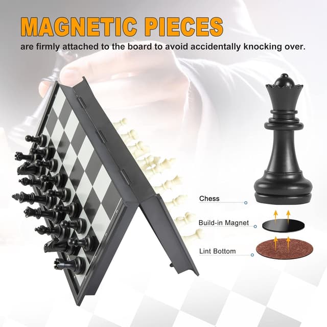 Detalle 2 de Snocyo Chess Set magnetic travel chess board ♟