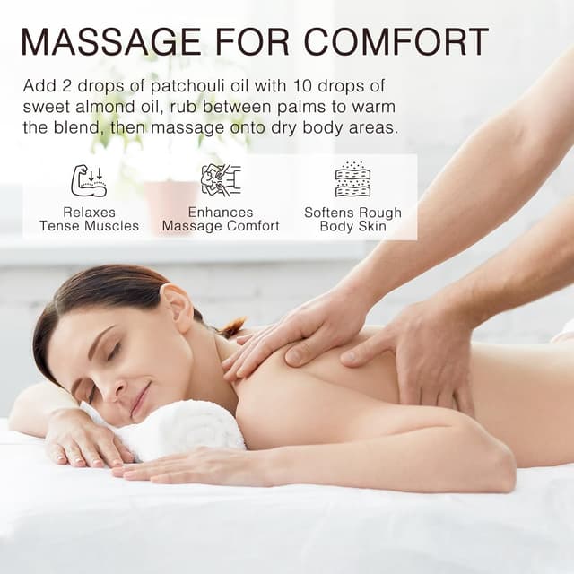 Detalle 2 de 100ml 100% Pure Patchouli Essential Oil (Pogostemon cablin) in Amber Glass Bottle with Dropper