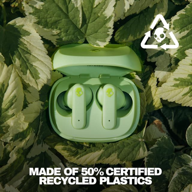 Detalle 2 de Skullcandy Smokin' Buds Wireless In-Ear (Matcha) – bis zu 20 Std. Akkulaufzeit, Mikro & Bluetooth