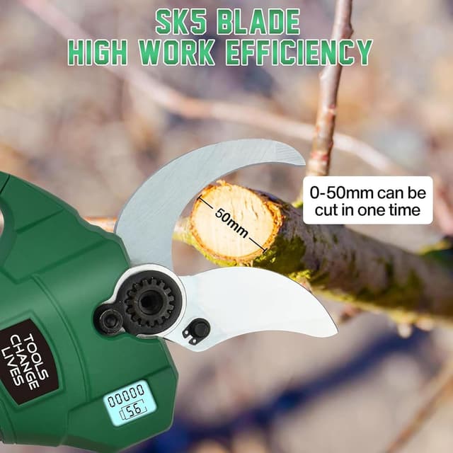 Thumbnail 5 de Forbici Potatura Elettriche 50 mm con batteria 2×3000 mAh ✂