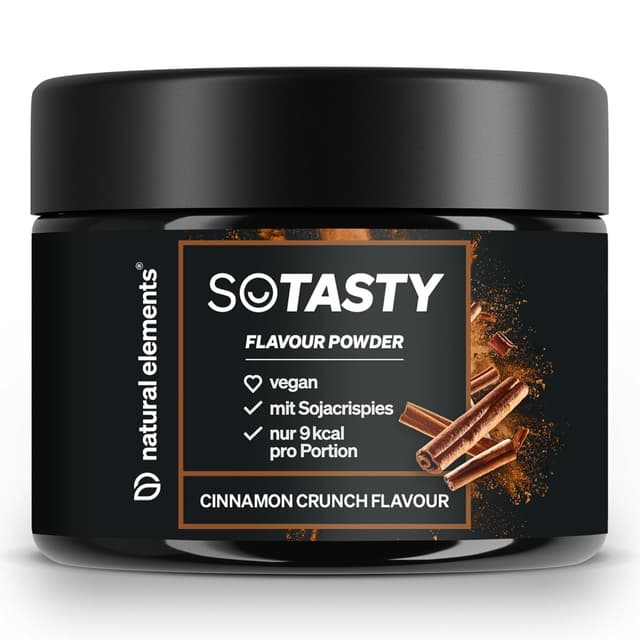 Detalle de natural elements SoTasty Geschmackspulver Cinnamon Crunch (200 g) – 9 kcal/Portion (3 g), vegan & laborgeprüft
