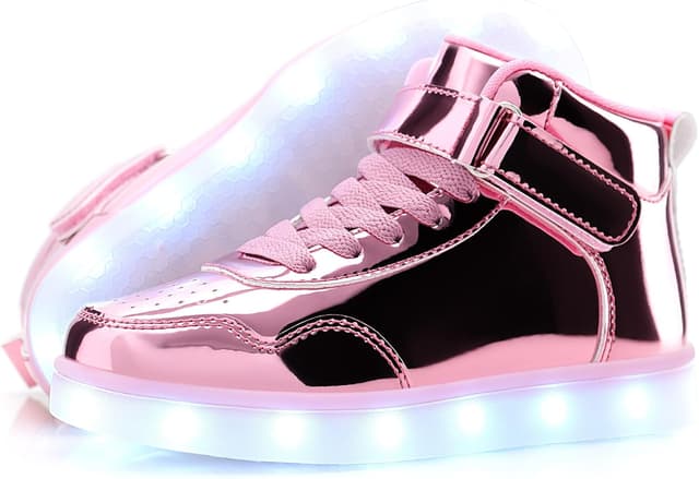Detalle de APTESOL Kinder LED High-Top Schuhe mit Blinklichtern, USB-Aufladung (für Jungen & Mädchen)