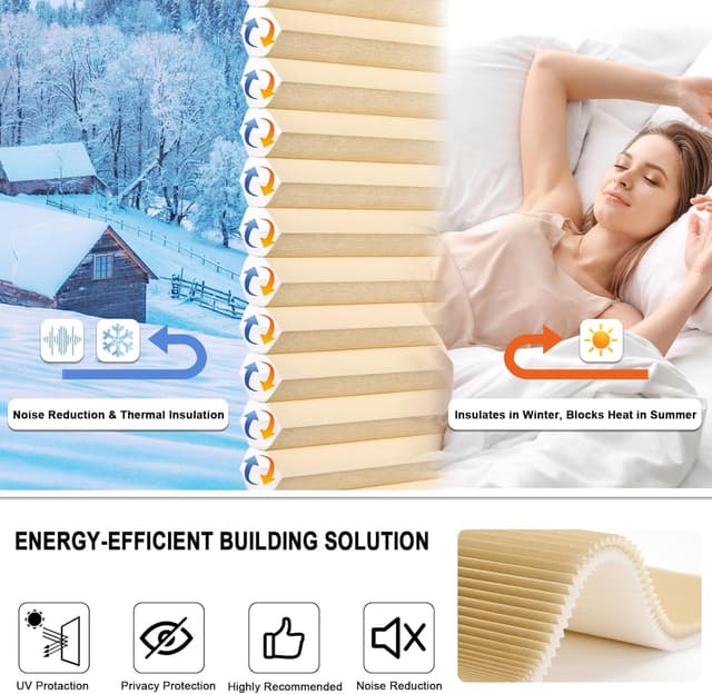 Detalle 2 de Tonature No Drill Cellular Shades 35x64