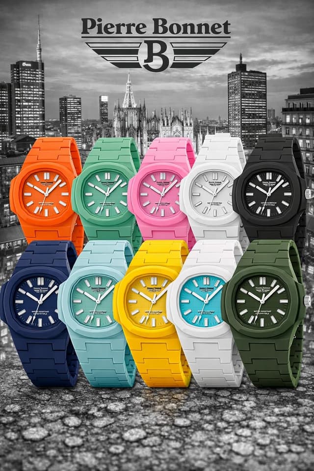 Detalle de Pierre Bonnet Orologio 9276 unisex in policarbonato con movimento al quarzo Miyota 2035