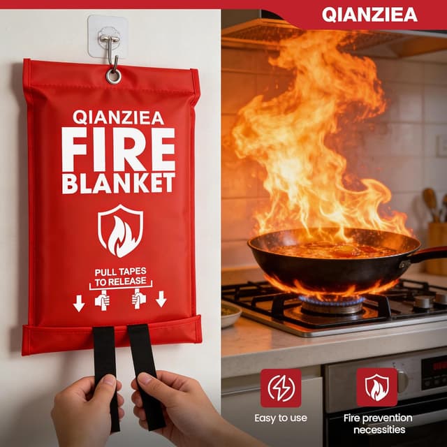 Thumbnail 3 de QIANZIEA Fire Blanket 40x40 inches 🔥📛