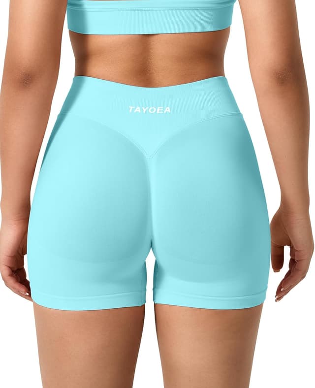 Thumbnail 5 de TAYOEA Sport Shorts Damen Scrunch – Nahtlose Push-up Radlerhose für Training & Alltag