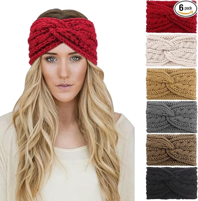 Imagen de DRESHOW 6 Piezas Diademas Invierno Mujer y Niñas ❄️ en OfertitasTOP