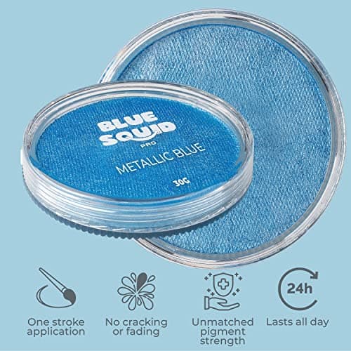 Thumbnail 2 de Blue Squid PRO Schminke Face Paint Metallic Blau 30 g