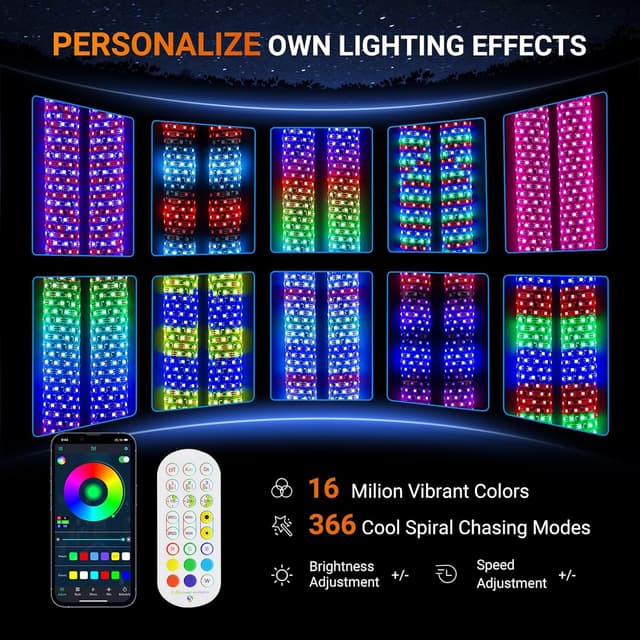 Detalle de Ehaho 2FT Fat Whip Lights for UTV ATV with App