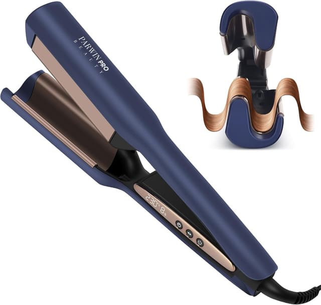 Detalle de PARWIN PRO BEAUTY Meerjungfrauen Deep Waves Welleneisen 25 mm (PARWIN PRO BEAUTY, Doppelzylinder, Timer & LED)